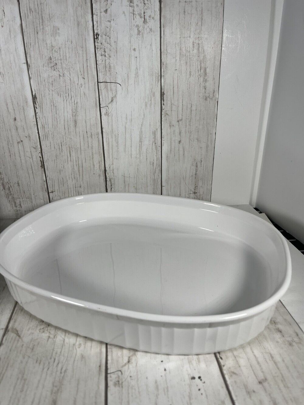 Corning Ware "French White" Oval Casserole Dish 2.5L F-4-B No Lid